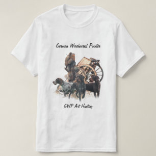 T-shirt pointeur À poils durs allemand