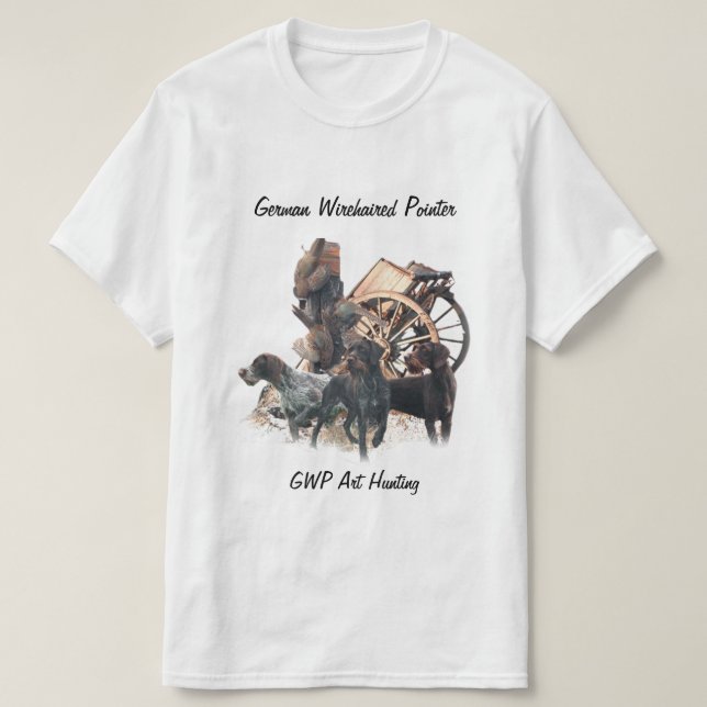 T-shirt pointeur À poils durs allemand (Design devant)
