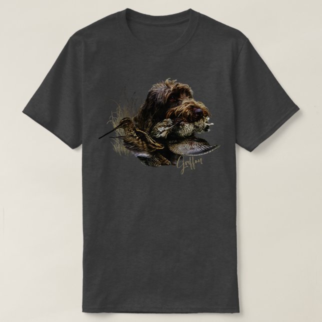 T-shirt Pointeur à poils durs Griffon (Design devant)
