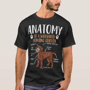 T-shirt Pointeur à poils durs Griffon Dog Anatomie
