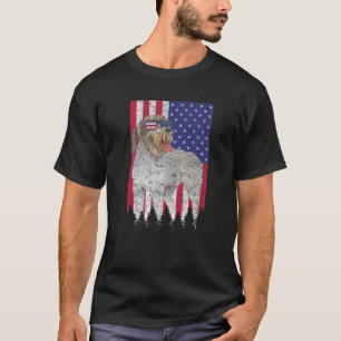 T-shirt Pointeur à poils durs Griffon Patriotique Chien Am