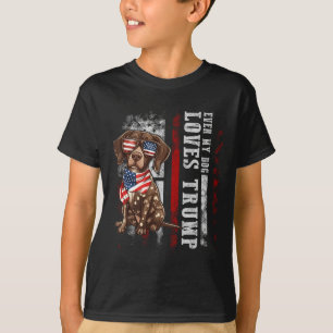 T-shirt Pointeur Allemand Ravi Même Mon Chien Aime Trump
