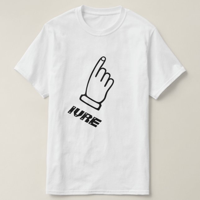T-shirt Pointeur avec le texte Ivre (Design devant)