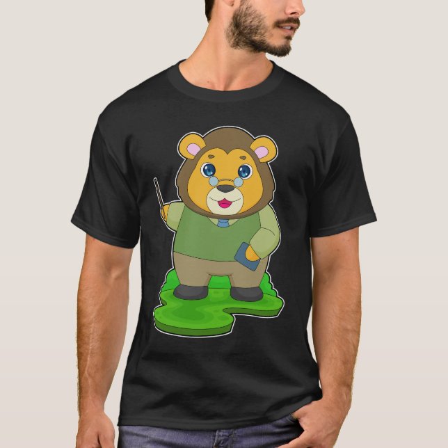 T-shirt Pointeur de l'enseignant de lion (Devant)