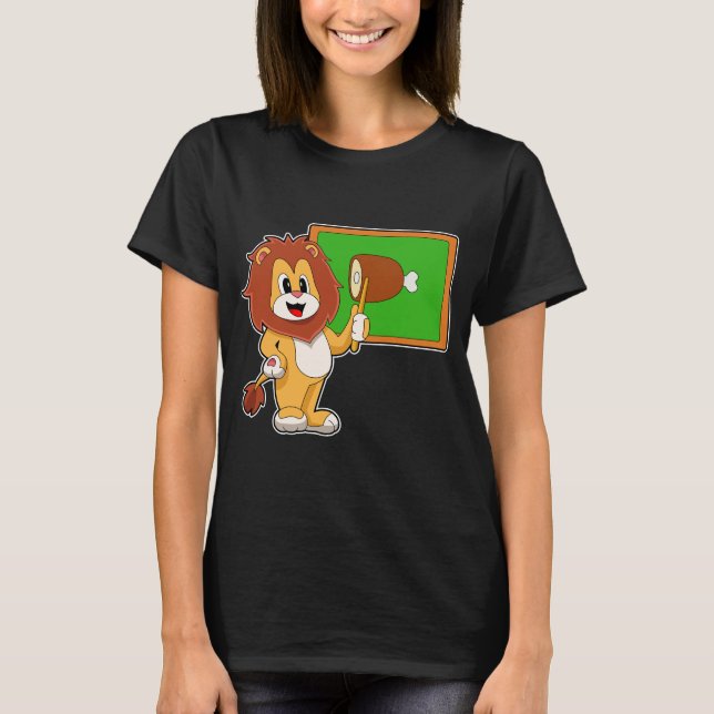 T-shirt Pointeur de l'enseignant de lion viande (Devant)