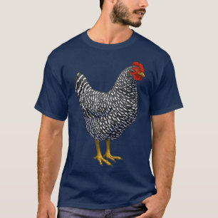 T-shirt Pointeur de poulets de roche de Plymouth Barrée