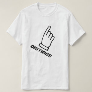 T-shirt Pointeur du doigt avec les gouttes de texte