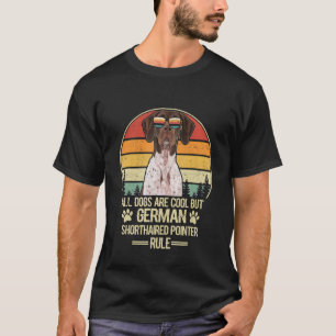 T-shirt Pointeur germanique à poils courts Règle Chien rét