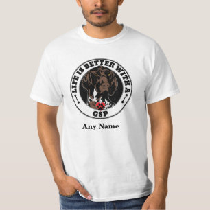 T-shirt Pointeur germanophone courte personnalisé GSP