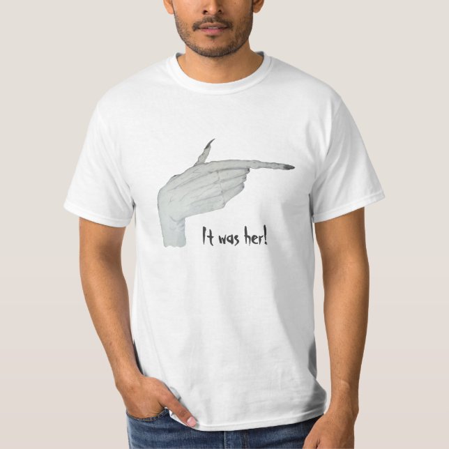 T-shirt Pointeur monstre effrayant main narled doigts (Devant)