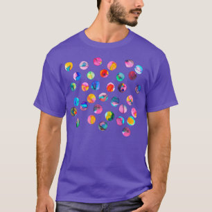 T-shirt Points d'encre colorés Multicolores