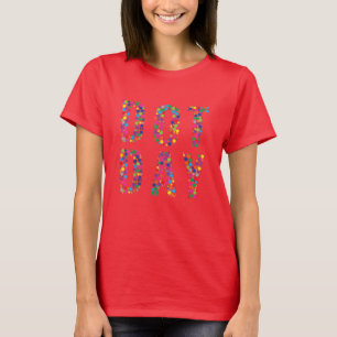 T-shirt Points internationaux colorés