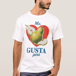 T-shirt Poire rétro "Me Gusta" Poster vintage Tee