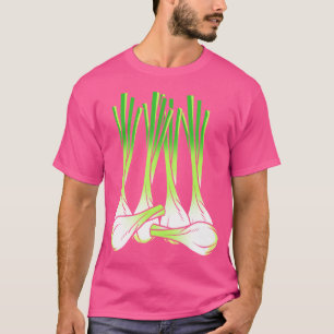 T-shirt Poireau de Cuisine Chef Oignon de Printemps Légume