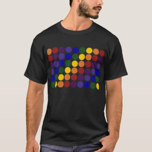 T-shirt Pois arc-en-ciel en noir
