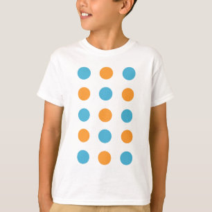 T-shirt Pois bleu et orange