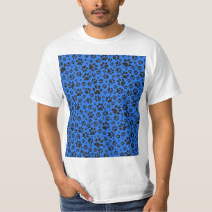 T-shirt Pois de chien noir et blanc Pointe Polka sur le bl