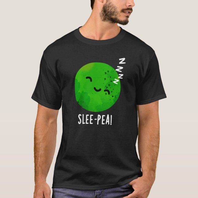 T-shirt Pois lisse Drôle Pois dormant Pun Pois foncé BG (Devant)