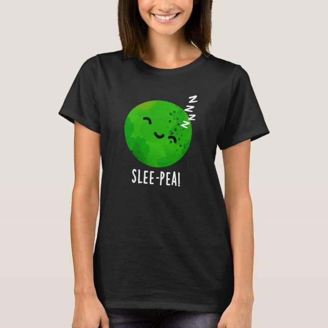T-shirt Pois lisse Drôle Pois dormant Pun Pois foncé BG (Devant)