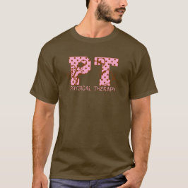T-shirt pois rose et marron