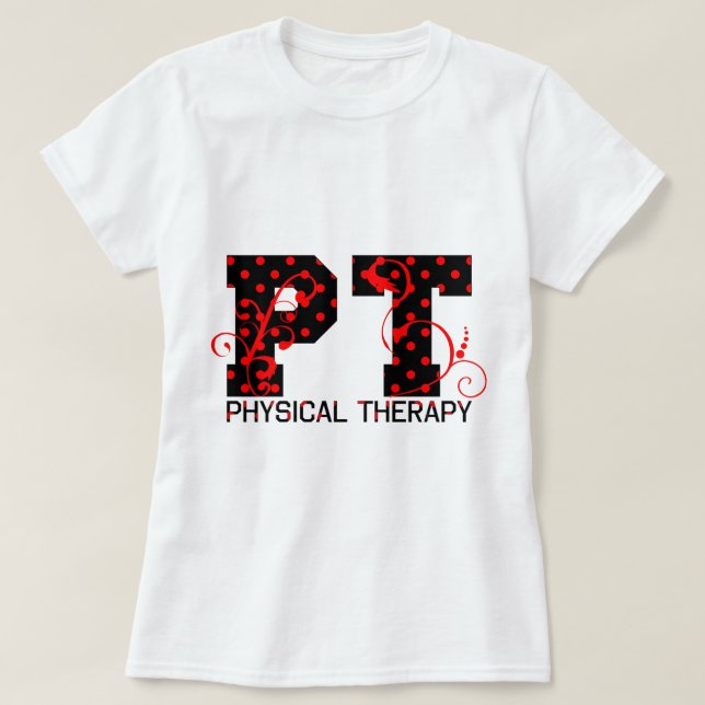 T-shirt pois rouge noir de pinte (Design devant)