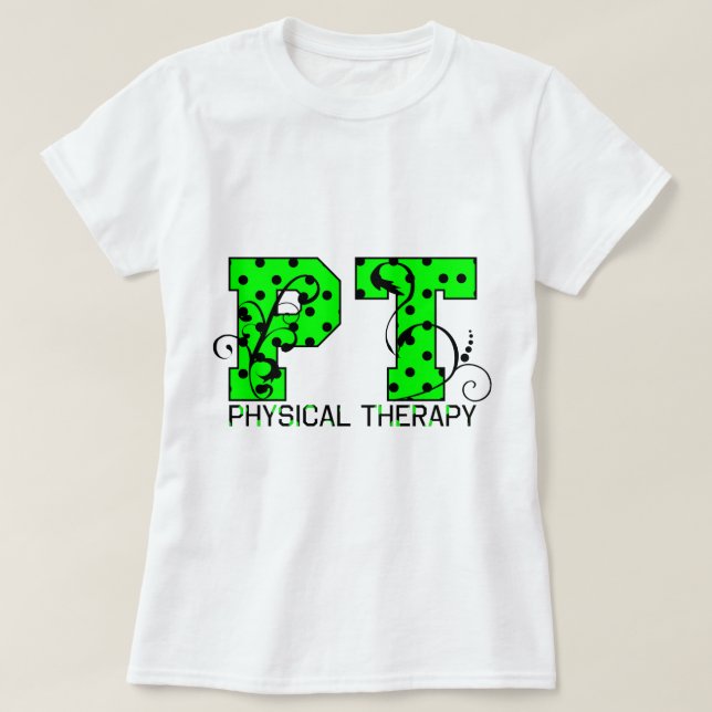 T-shirt pois vert et noir de pinte (Design devant)