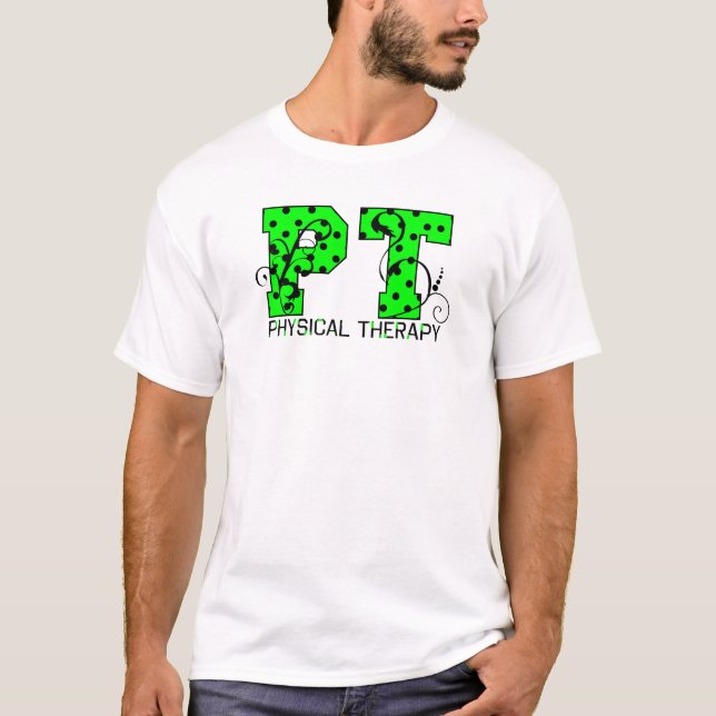 T-shirt pois vert et noir de pinte (Devant)