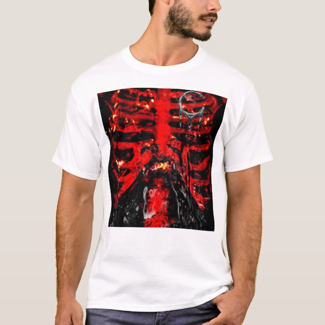 T-shirt {POISONLAND} Chemise ADAPTÉE de cage thoracique (Devant)