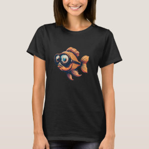 T-shirt Poisson amusant avec costume de masque de plongée