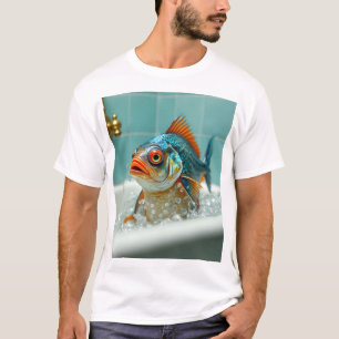 T-shirt Poisson amusant dans le bain