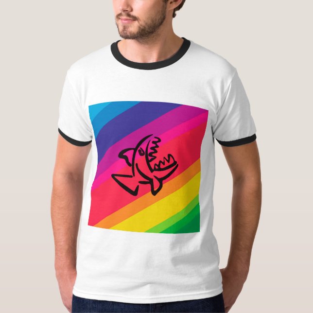 T-shirt Poisson arc-en-ciel (Devant)