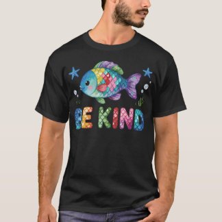 T-shirt Poisson Arc-en-Ciel Gentil Inspirant Positif