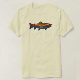 T-shirt Poisson Arizona Drapeau truite