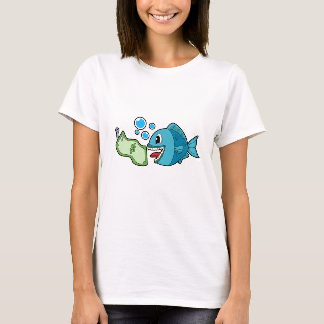 T-shirt Poisson avec billet de banque (Devant)