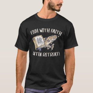 T-shirt Poisson Avec Foi Lenten Retraite Christian Holy Bi