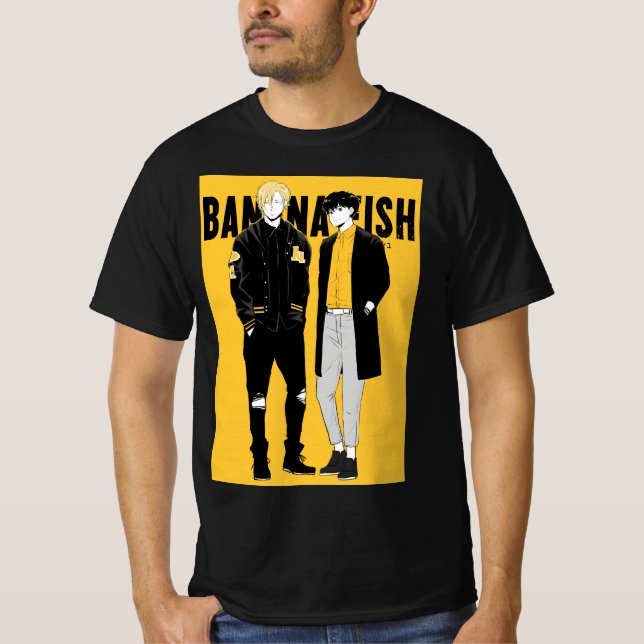 T-shirt Poisson bananier noir (Devant)