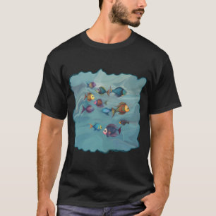 T-shirt Poisson Boho Style Bohème Poisson Coloré dans de l