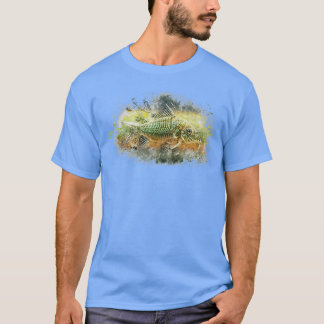 T-shirt Poisson brun émeraude Brochis splendens