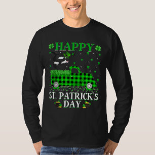T-shirt Poisson Buffalo Plaid Camion vert Orca Fish St Pat
