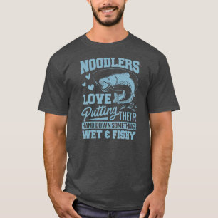T-shirt Poisson-canard amusant Noodling poisson noodler no