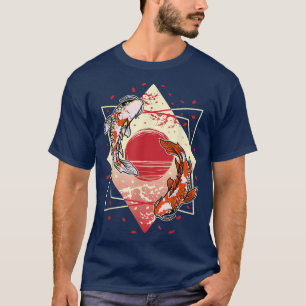 T-shirt Poisson cerisier en fleurs japonais Koi Carp Nishi