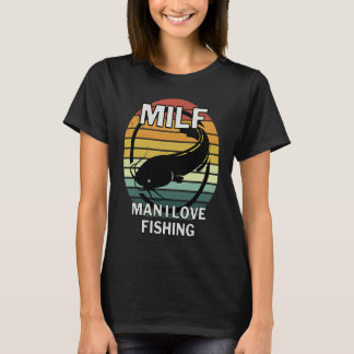 T-shirt poisson-chat motif ange pêcheur et pêcheurs avec  