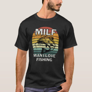T-shirt poisson-chat motif ange pêcheurs et pêcheurs à la