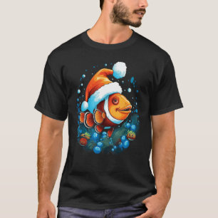 T-shirt Poisson clown Noël Aquarium Récif Réservoir Poisso