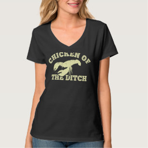 T-shirt Poisson-Crawfish Poulet De L'Épingle Retro Nourrit