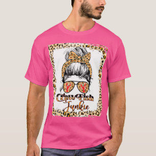 T-shirt Poisson-crevette blanchie Junkie Leopard Messy Bun