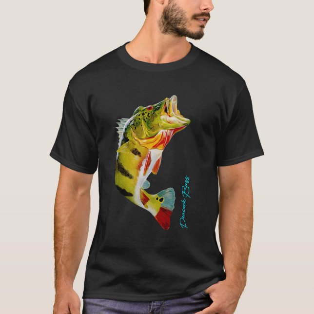 T-shirt Poisson de basse de paacock (Devant)