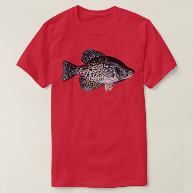 T-shirt Poisson de merle noir, Lucky Crappie FishingCadeau (Design devant)