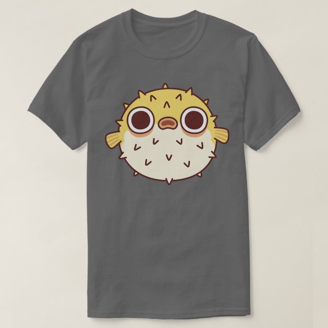 T-shirt Poisson de Puffer mou (Design devant)