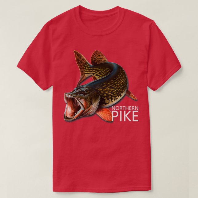 T-shirt Poisson d'eau douce de Northern Pike (Design devant)